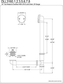 img 1 attached to Kingston Brass DLL3165 16 Inch Overflow