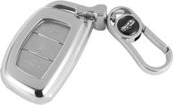 🔑 hyundai key fob cover - full protection soft tpu case | fits 2018-2021 sonata elantra tucson venue ioniq i40 ix35 i45 | keyless entry remote control - silver logo