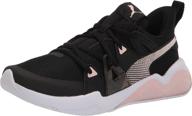 puma womens fraction running black lotus logo