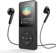 agptek 8gb плеер bluetooth mp3, модель a02t с обновленным спортивным музыкальным плеером, fm-радио, голосовым рекордером, расширяемость до 128 гб, черный, для детей и взрослых. логотип