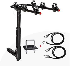 img 4 attached to 🚲 AA Products Foldable 3-Bike Platform Hitch Mount Rack for Cars, Trucks, SUVs, and Minivans - Fits 2-inch Hitch Receiver