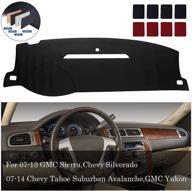 🚗 bdfhyk dashboard dash cover: premium pu dash mat for 2007-2013 chevy silverado, gmc sierra, tahoe, suburban, avalanche & yukon logo