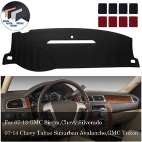 img 4 attached to 🚗 BDFHYK Dashboard Dash Cover: Premium PU Dash Mat for 2007-2013 Chevy Silverado, GMC Sierra, Tahoe, Suburban, Avalanche & Yukon