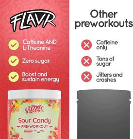 img 2 attached to FLAVR Nutrition Sour Candy Pre-Workout Powder: Sugar-Free Energy Supplement for Women & Men. Boost and Sustain Energy with Caffeine + L-Theanine. 30 Servings.
