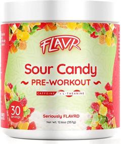 img 4 attached to FLAVR Nutrition Sour Candy Pre-Workout Powder: Sugar-Free Energy Supplement for Women & Men. Boost and Sustain Energy with Caffeine + L-Theanine. 30 Servings.