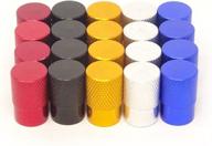 🚲 transform your bike's style with yueton 20pcs colorful round flat top aluminum bicycle tire valve caps! logo