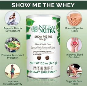 img 1 attached to Premium Grass-Fed Vanilla Whey Protein Isolate Powder by Natural Nutra - Supports Muscle Growth, Bone Health, Metabolism, and Blood Circulation - Gluten-Free, Sugar-Free, Non-GMO - 13.3oz