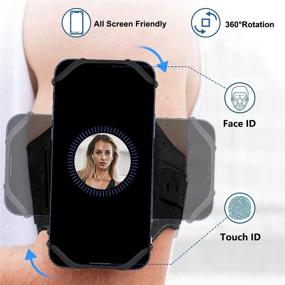 img 2 attached to Running Armband Smartphones Rotatable Wristband