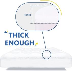 img 3 attached to 🛏️ Aemicion Extra Soft Twin Mattress Topper - 4 Inch Thick Mattress Pad Cover with 18" Deep Pocket - Pillow Top Matress Topper (39" x 75")