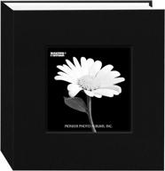 📷 pioneer 100 pocket fabric frame cover photo album in sleek deep black logo