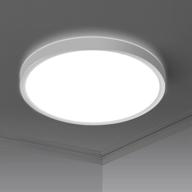 💡 12 inch flush mount led ceiling light, 5000k daylight white, 0.9 inch thickness, 2300lm, 24w (equivalent to 240w), low profile flat surface round light fixture for bedroom, kitchen, laundry room логотип