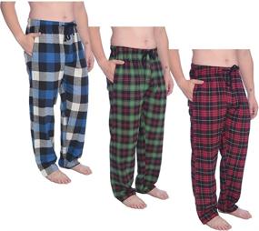 img 3 attached to Cotton Flannel Lounge Pants Available MFP_Y22 Men's Clothing for Sleep & Lounge