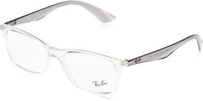 img 4 attached to 👓 Stylish & Clear Vision: Ray Ban RX7047 Rectangular Transparent Eyeglass