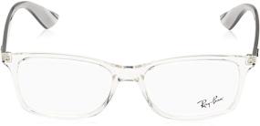 img 3 attached to 👓 Stylish & Clear Vision: Ray Ban RX7047 Rectangular Transparent Eyeglass
