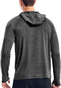 img 3 attached to 👕 Men's Lightweight Pullover Hoodie - Hooded Long Sleeve Workout Shirt for Enhanced SEO