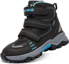 img 4 attached to 👦 Durable Waterproof Snow Boots for Boys: Antiskid Hiking & Outdoor Winter Slip-ons for Kids' Warmth & Comfort