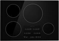 empava 30” induction cooktop: 4 power boost burners with smooth ceramic glass in black – efficient electric stove for a stylish kitchen, 30 inch logo
