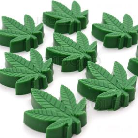 img 3 attached to 🍬 3pk Silicone Molds for Marijuana, Cannabis, and Hemp Leaf-shaped Candy