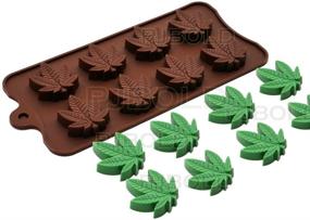 img 1 attached to 🍬 3pk Silicone Molds for Marijuana, Cannabis, and Hemp Leaf-shaped Candy