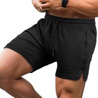 we1fit men's athletic workout shorts with zipper pockets - ideal for gym, running, bodybuilding, and jogging logo