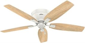 img 1 attached to 🔋 Hunter Fan Company Large 52&quot; Kenbridge Ceiling Fan with Light in Fresh White Finish