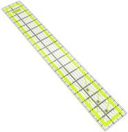 🎨 arteza quilting ruler: laser cut acrylic with double colored grid lines, 2.5" x 18" for precision cutting in quilting, sewing, and crafts - black & lime green logo