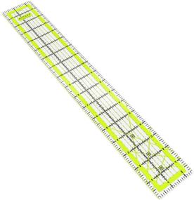 img 3 attached to 🎨 Arteza Quilting Ruler: Laser Cut Acrylic with Double Colored Grid Lines, 2.5" x 18" for Precision Cutting in Quilting, Sewing, and Crafts - Black & Lime Green