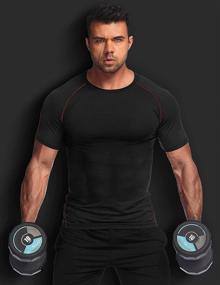 img 1 attached to 👕 COOFANDY Quick Dry Athletic Shirt 3-Pack: Men's Gym Workout Shirts, Short Sleeve Compression T-Shirt Bundle