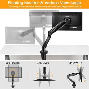img 1 attached to ErGear Premium Single Monitor Stand Mount: 22-35" UltraWide Computer Screen Desk Mount with USB & Full Motion Gas Spring Arm - Adjustable Height/Tilt/Swivel/Rotation, Holds 6.6lbs to 26.5lbs