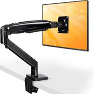 ergear premium single monitor stand mount: 22-35" ultrawide computer screen desk mount with usb & full motion gas spring arm - adjustable height/tilt/swivel/rotation, holds 6.6lbs to 26.5lbs logo