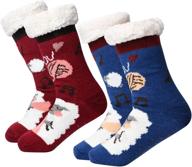 🧦 winter warmth: women slipper socks - cozy, thick, and soft wool socks for a christmas gift logo