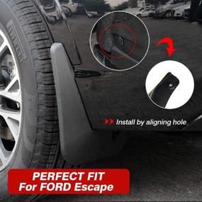 img 1 attached to 🔧 Custom Fit Mud Flaps Splash Guards for Ford Escape 2020-2021 - Front and Rear Fender Flares Mud Guard Set