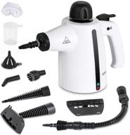 🧼 revamp your space with the commercial care 9-piece upholstery and handheld steamer steam cleaner set - white logo