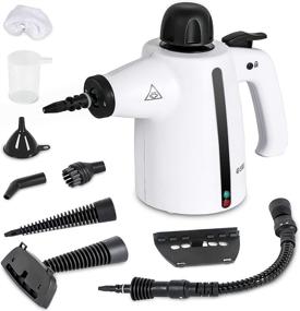 img 4 attached to 🧼 Revamp Your Space with the Commercial Care 9-Piece Upholstery and Handheld Steamer Steam Cleaner Set - White