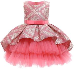 img 3 attached to 👗 VEOAY Elegant High Low Party Dresses for Girls Aged 1-8 Years - Ball Gowns Princess Dress