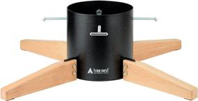 img 4 attached to 🎄 Large Christmas Tree Stand Base for 10ft Real Trees - Nordic Style Christmas Tree Holder Stable for Xmas Decoration, Timber (Black)