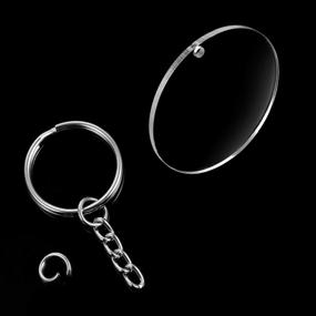 img 1 attached to DIY Crafts Supply: 24 Acrylic Transparent Circle Discs & Key Chains for Projects, 2 Inch