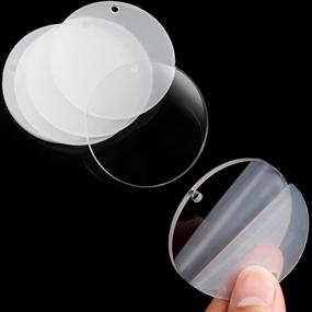 img 2 attached to DIY Crafts Supply: 24 Acrylic Transparent Circle Discs & Key Chains for Projects, 2 Inch