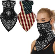 👥 (pack of 2) printed cool neck gaiters for men and women - face covering bandan masks logo