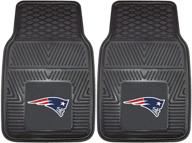 🏈 fanmats 8754 nfl patriots vinyl heavy duty car mat, 18x27" new england logo