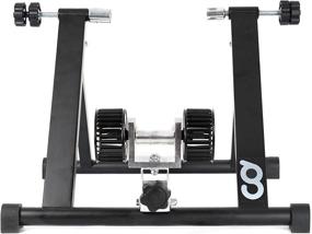 img 1 attached to CyclingDeal Indoor Home Exercise Wind Resistance Trainer - Stationary Cycling Bike Training Stand for Indoor Riding - With Front Block Riser & Skewers - NOT for 29er Bikes