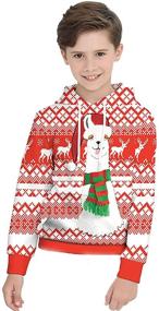 img 1 attached to 🎅 Meeyou Kids Christmas Hoodies Sweatshirt – Festive Ugly Christmas Attire for Boys and Girls