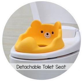 img 2 attached to 🚽 Convenient 2-in-1 Teddy Potty Training Toilet Seat in Vibrant Yellow & Orange