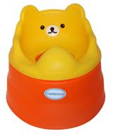 🚽 convenient 2-in-1 teddy potty training toilet seat in vibrant yellow & orange logo