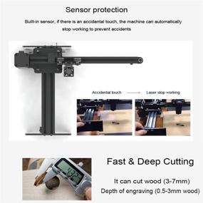img 1 attached to 🔥 NEJE Master 2S 20W Laser Engraver: App Controlled CNC Cutter for Wood Cutting - Large Working Area