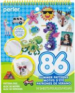 🎨 enhancing creative crafts: perler instruction pad for fuse beads with 86 summertime fun patterns logo