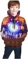 👕 unconventional 3d hoodie sweatshirt: perfect for boys - novelty pullovers, clothing, and tops logo