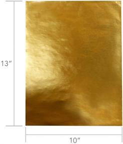 img 1 attached to 🌟 Hygloss Metallic Foil Paper - 50 Sheets of Gold, 10 x 13 Inch
