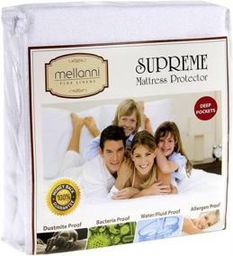 img 4 attached to 🛏️ Mellanni Twin Premium Waterproof Mattress Protector with Deep Pocket - Superior to Pads, Covers, or Toppers