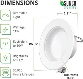 img 3 attached to Sunco Lighting 10 Pack 4-дюймовый светодиодный встраиваемый потолочный светильник